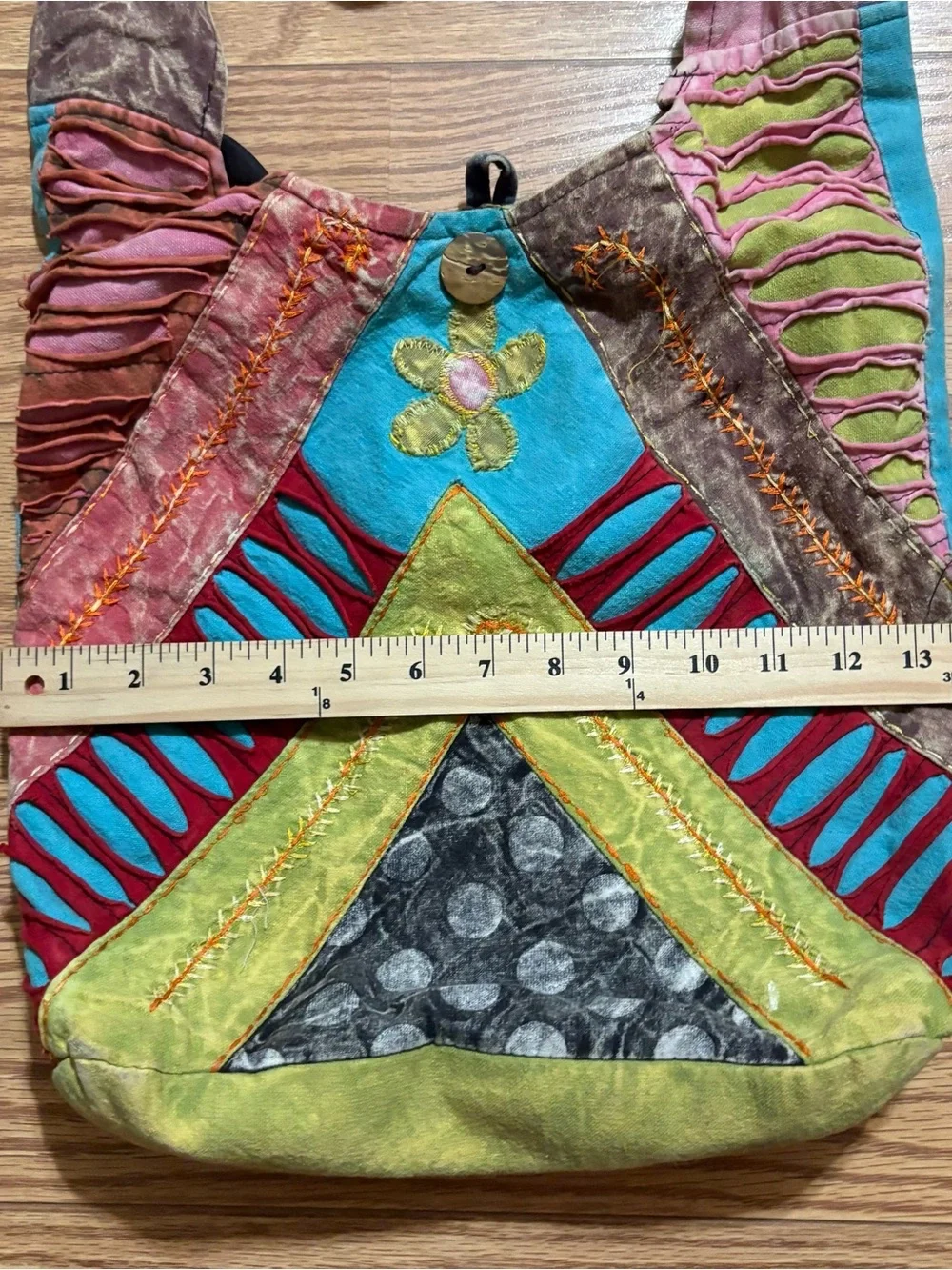 Y2K 2000s Hippie Boho Colorful Shoulder Bag Hobo Purse
